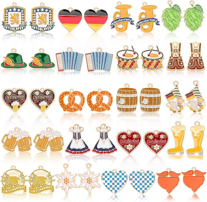 MARFOREVER 40Pcs/20 Pairs Oktoberfest Charms by MARFOREVER