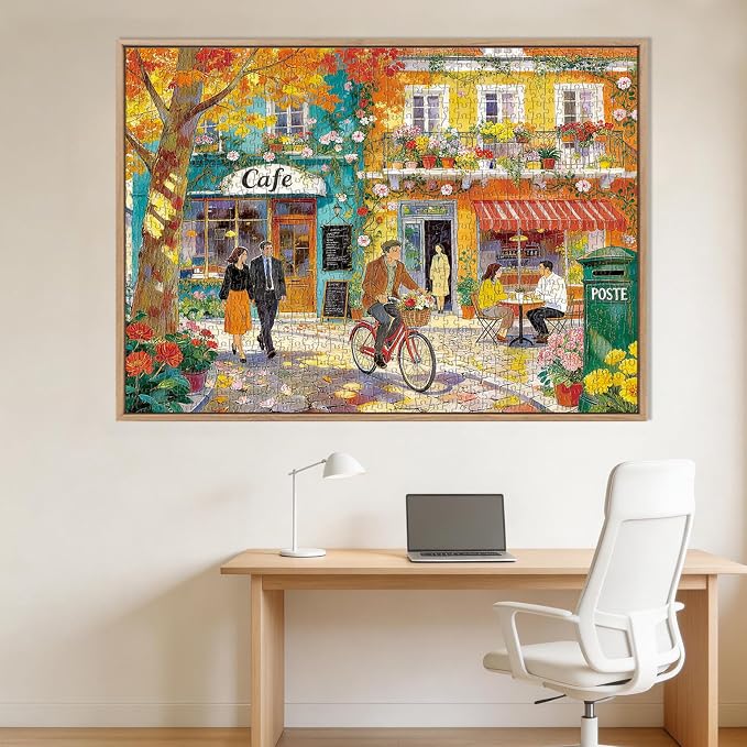Romantic Cafe Puzzles for Adults 1000 Pieces, Impossible Hard Difficult - Image 2