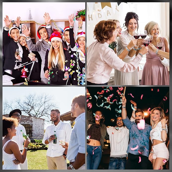 Teling 500 Pack VIP Plastic Wristbands Bracelets Party for Events VIP Custom Wristbands Plastic Bracelets Tear proof Waterproof Wrist Bands Arm Bands for Events Concerts