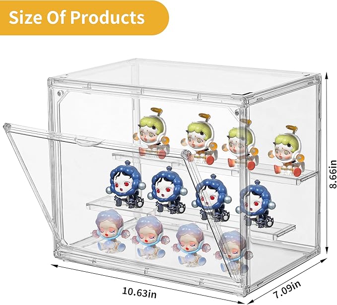 Acrylic Display Case for Collectibles 3 Tier, Small Clear Display Box 2pack | 2 - Image 4