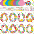 Hollowfly 48 Sets Easter Wreath Craft Kits DIY Easter Egg Wreath Hanging by Hollowfly