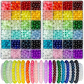 1200PCS 8mm Glass Beads for Jewelry Making, 24 Colors Crystal Beads Bracelets by Gaspletu