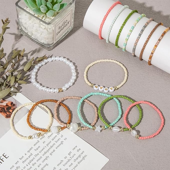 TEXGIZRLY 3mm Seed Bead for Bracelets Friendship Bracelet Making Kit | 24 - Image 3