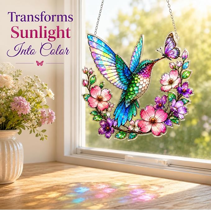 Hummingbird Acrylic Suncatcher - Image 2
