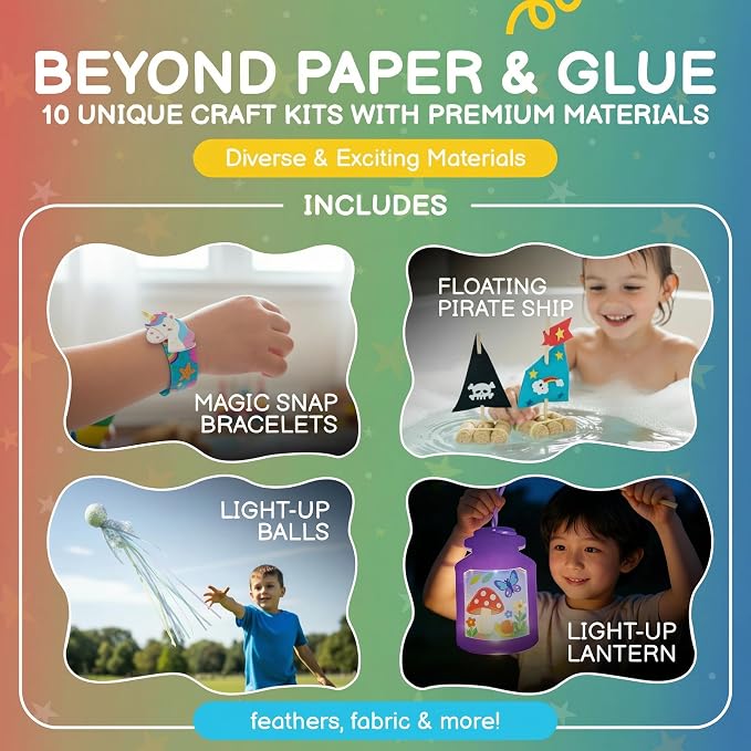 QuTZ Crafts for Kids Ages 4-8, 10-in-1 Toddler Craft Box, Build Projects that - Image 5