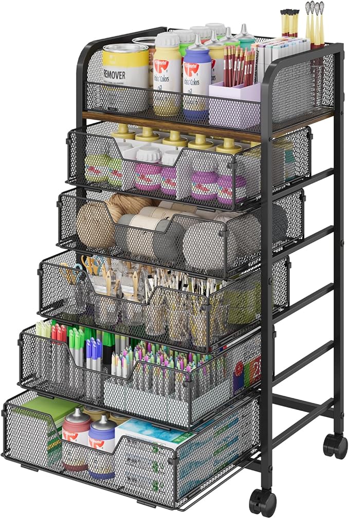 Yociyoga 6-Tier Craft Cart by FollowWithYociyogaTogether