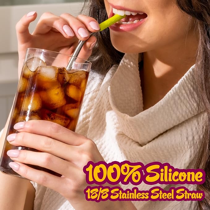 Softy Straws Premium Reusable Stainless Steel Drinking Straws - Image 3