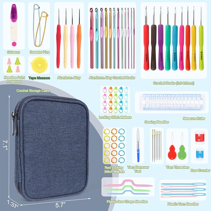 Katech 99-Piece Crochet Hooks Set, Crochet Hook Kit - Image 5