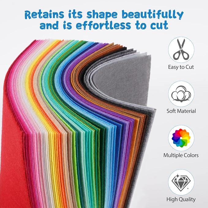 Kotay 12x8 Inch 40 Pcs Felt Sheets - Image 3