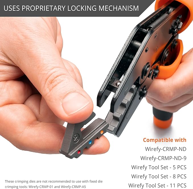 Wirefy Crimping Die for Heat Shrink Butt Connectors - 22-8 AWG