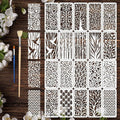 20pcs Flower Stencils for Painting Texture Stencils for Crafts Reusable Plant by Unknown