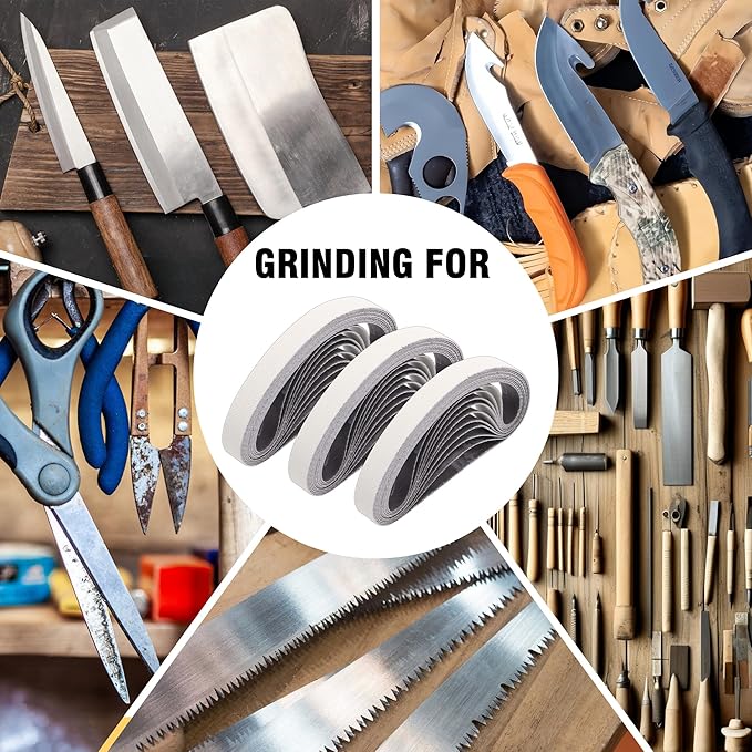 1/2 x 12 Inch Knife Sharpener Sanding Belts for Work Sharp, 5000 Ultra Fine Grit Replacement Sharpening Belt Kit for Official Work Sharp (WSKTS & WSKTS-KT/Mk.1 & Mk.2) Knife & Tool Sharpener, 10 Pcs