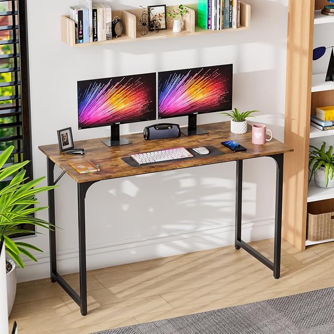 PayLessHere | 47 Inch Computer Desk | Brown | Office Desk - Image 2