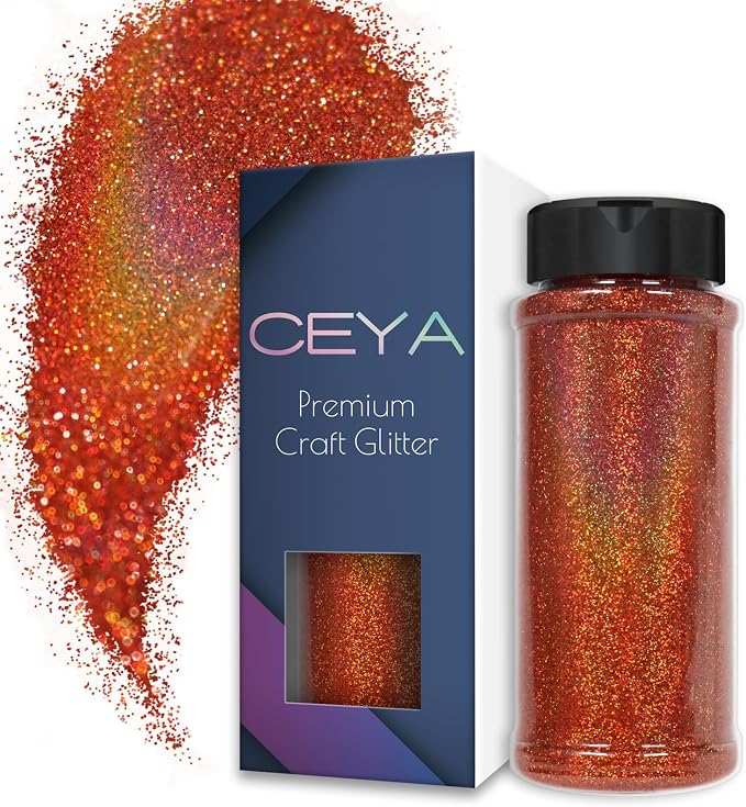 Ceya 3.8oz/ 110g Holographic Ultra Fine Glitter Powder Laser Bronze Glitter by CEYA