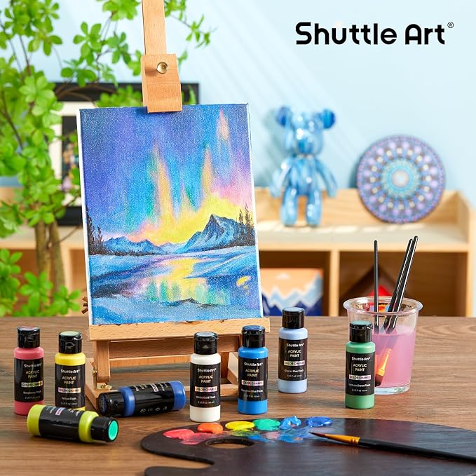 Shuttle Art Color Change Acrylic Paint Set, 16 Colors Chameleon Colors Acrylic - Image 2