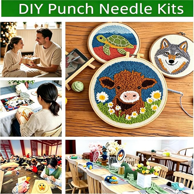DIY Punch Needle Kits Black Cat - Image 6