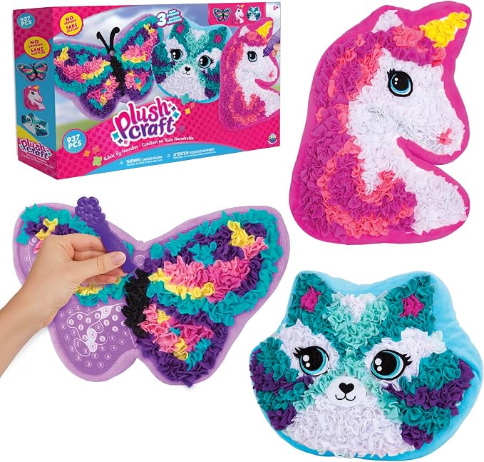 ORB PlushCraft DIY Unicorn, Cat Pillow Gift Set 3 Pack Craft Kit by ORB%E2%84%A2