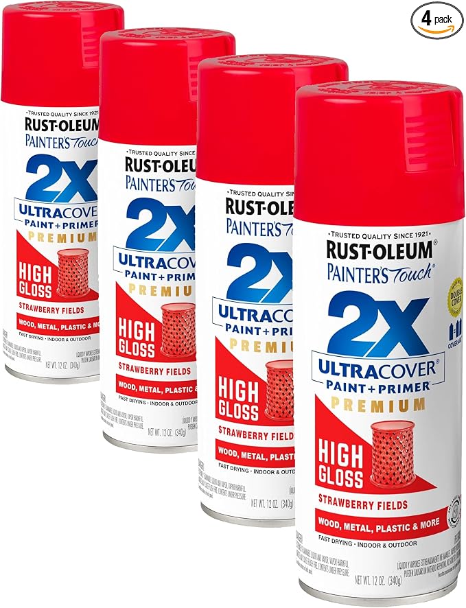 Rust-Oleum 331180 Painter's Touch 2X Ultra Cover Spray Paint, 12 oz, High Gloss by Rust-Oleum