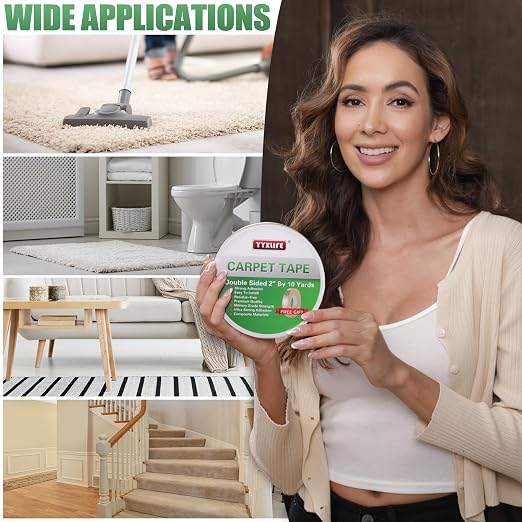 YYXLIFE Double Sided Removable Rug Tape - Image 3