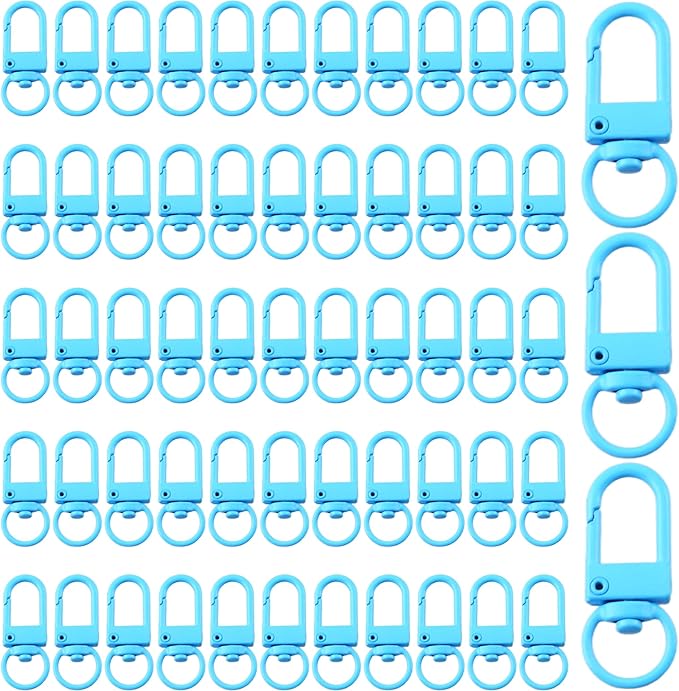 KJML DIY Keychain clip 60pcs Swivel Snap Lobster Claw Keychain Clasps Lanyard by KJMLDIY