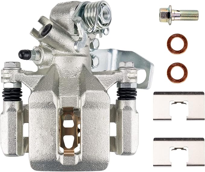 Torchbeam Rear left Driver Side Brake Caliper For Acura Honda for 2002-2006 RSX, 2002-2005 Civic 2.0L, Disc Brake Caliper Assembly with Bracket Replace # 19B2679