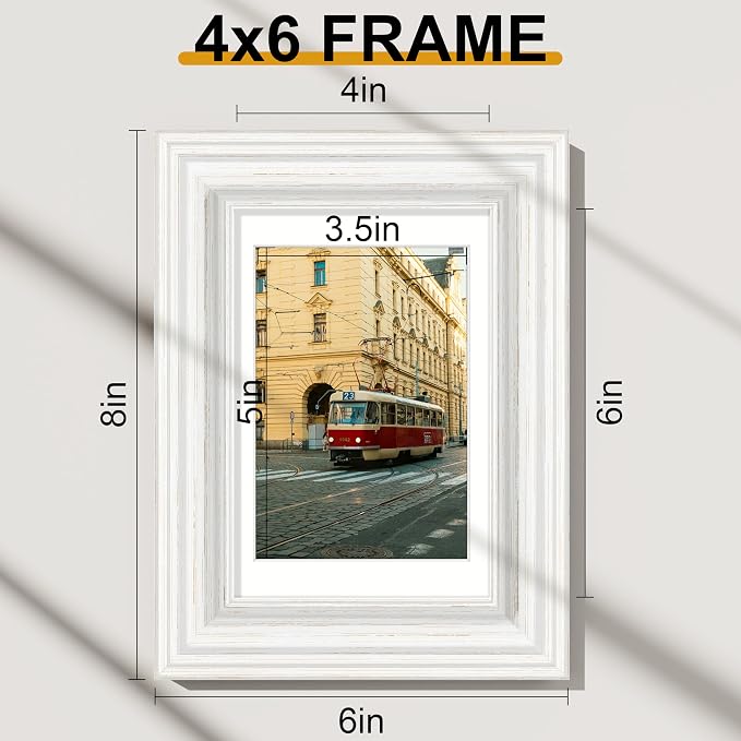 Vittanly 4x6 Picture Frames Set of 2, Ornate Vintage Photo Frame - Image 7
