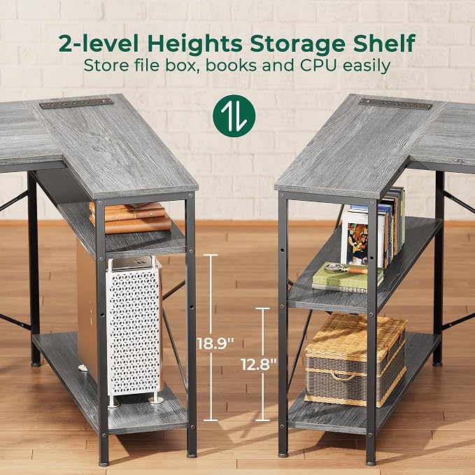 Huuger L Shaped Office Desk - Image 7