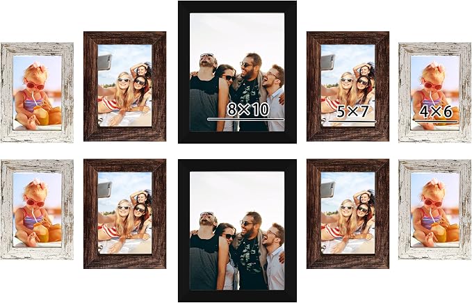 LUCKYLIFE Picture Frame Set 10-Pack, Gallery Wall Frame Collage - Image 6
