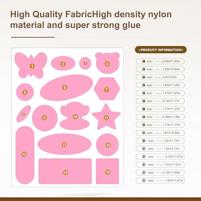 Azobur Down Jacket Repair Patches-Waterproof, Self-Adhesive,Nylon Fabric Patches for Puffy Jackets, Rain and Snow Gear, Tents, Sleeping Bag and More(Pink，2pcs)