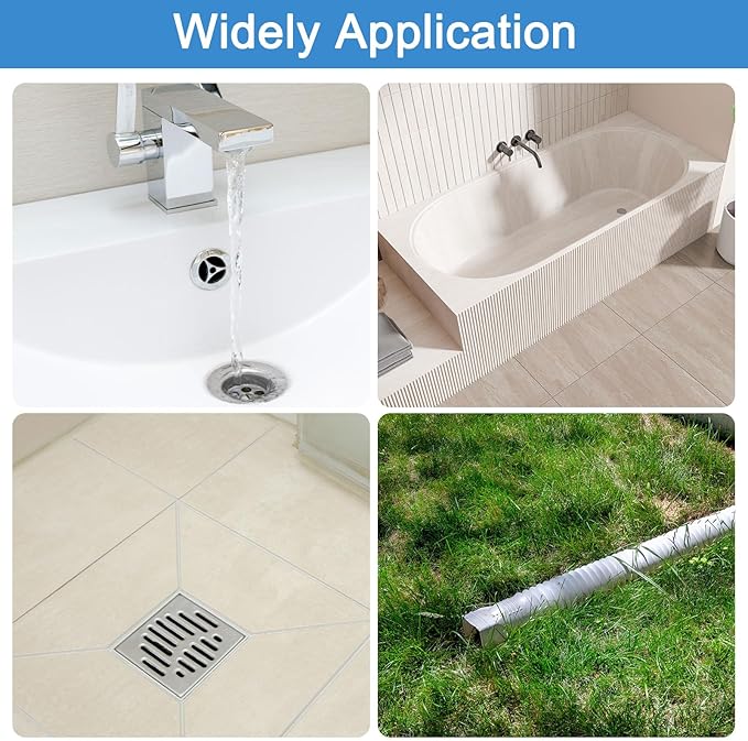 uxcell 16.4Ft Drain Auger Cable, Pipe Cleaning Spring Clog Remover, Flexible Plumbing Snake Pipe Drain Cleaner for Kitchen, Shower Sink