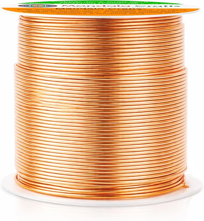 Mandala Crafts 22 Gauge Copper Tone Anodized Aluminum Craft Wire, 100 FT | - Image 2