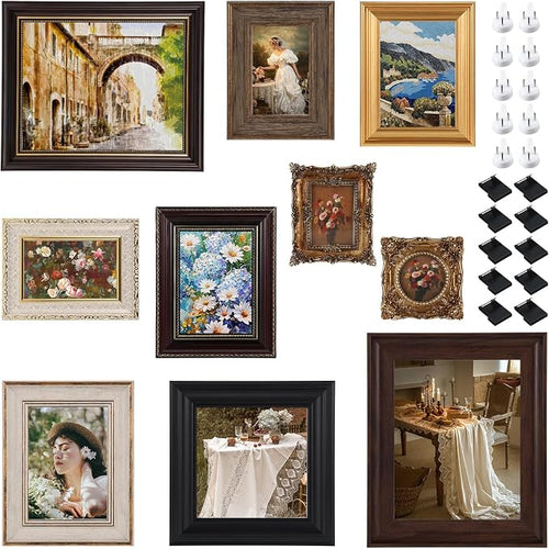 10 Pack Vintage Picture Frames for Wall or Tabletop Display Ornate Vintage by Unknown