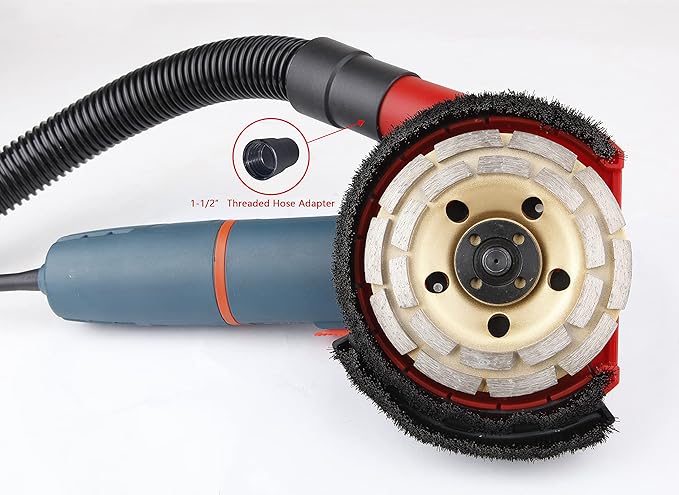 Expert Surface Grinding Dust Shroud for Angle Grinder, Universal 5-Inch + Diamond grinding cup wheel Dt1701-125D