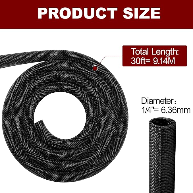 Automotive Wire Loom High Temperature Braided Wire Loom, Split-Sleeve Heat - Image 4