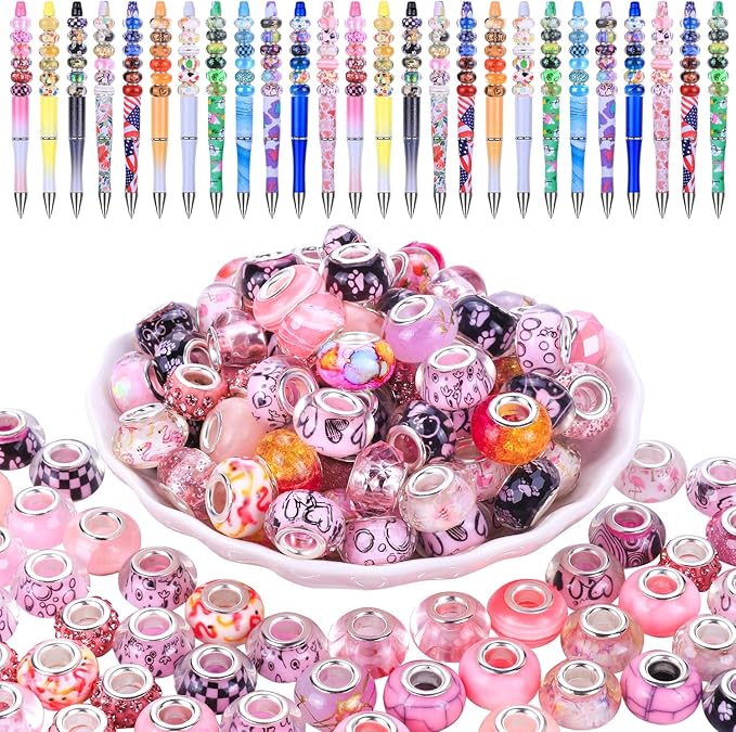 European Large Hole Spacer Charm Beads by VICTLOV