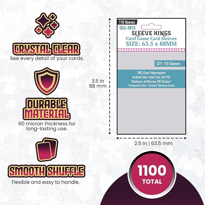 Sleeve Kings Card Game Card Sleeves 63.5x88mm – Protective Covers - Image 4