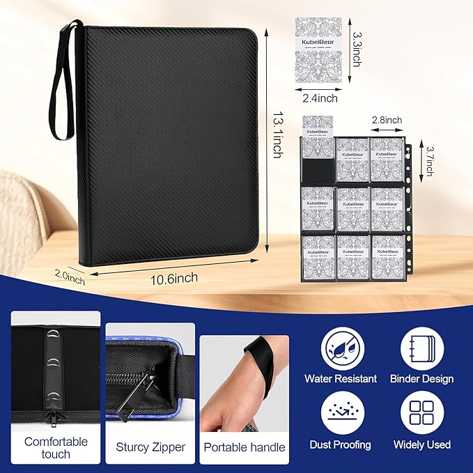 Card Binder – 720 Capacity, Zippered Trading Card Holder - Image 2