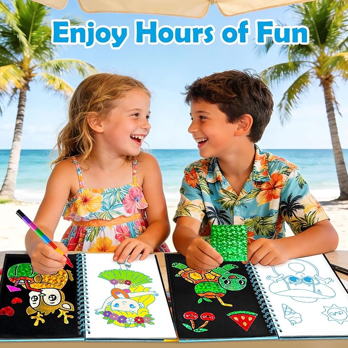 FUNNYB&G Foil Art Craft Kit for Kids 4-10 Years Old: Mess-Free & No-Glue - Image 6