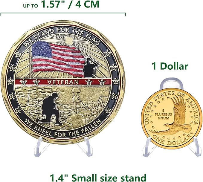 LRANFOW Coin Stand 50 PCS 1.4" Acrylic Stands - Image 2