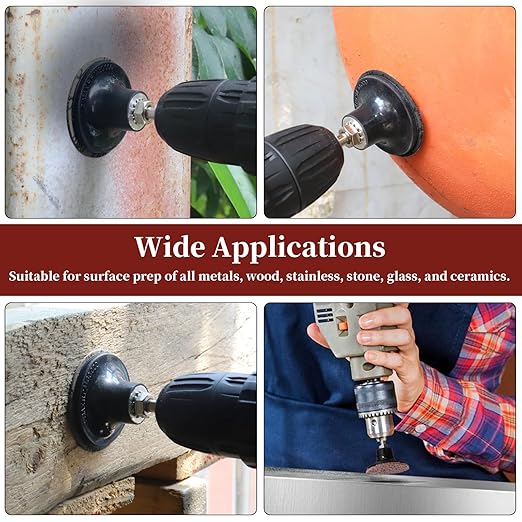 103Pcs 2 Inch Quick Change Sanding Discs Die Grinder Abrasive Set with 1/4" Roll Lock Holder Power Drill Accessories for Metal Wood Surface Grinding Polishing Deburring Rust & Paint Removal
