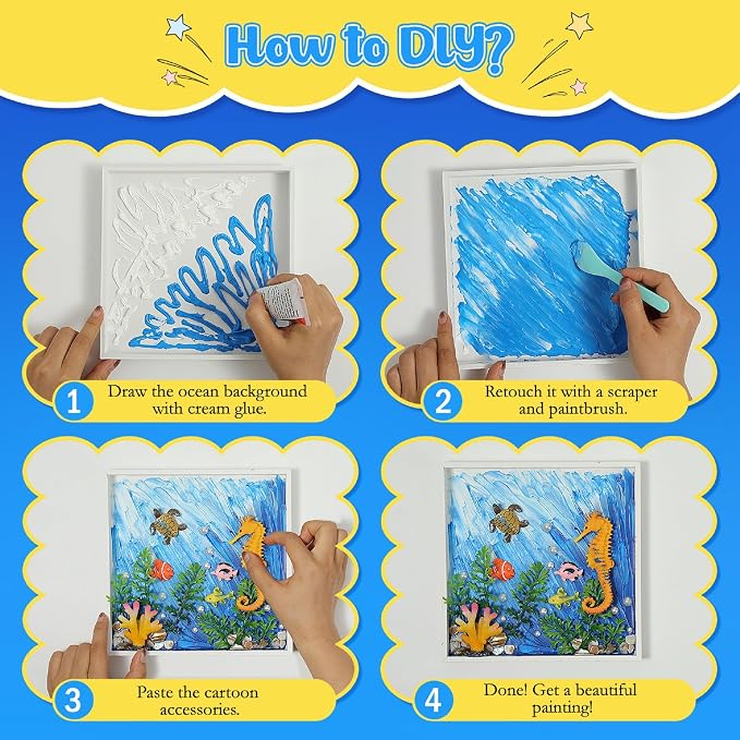 DIY Ocean Painting Kit, DIY Mosaic Arts and Craft Kits - Image 3