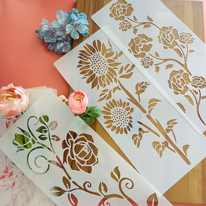 Large Flower Stencils for Painting, and Windows - Image 3