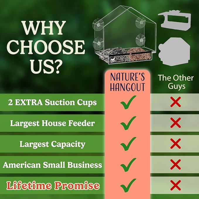 Window Bird Feeder with Strong Suction Cups, Balcony Glass Mount, Acrylic Cat - Image 8