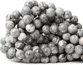 35PCS 10mm Natural Map Stone Round Loose Beads by CHEAVIAN