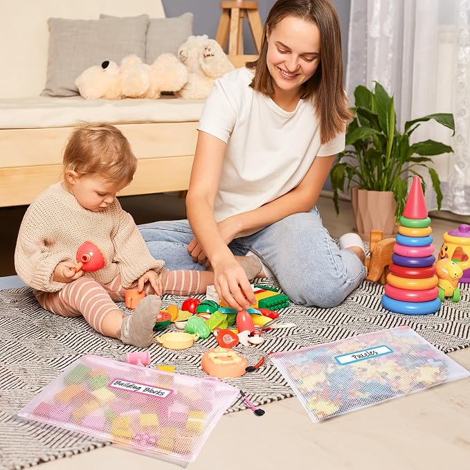 Sooez 24 Pack Mesh Zipper Pouch - Image 8