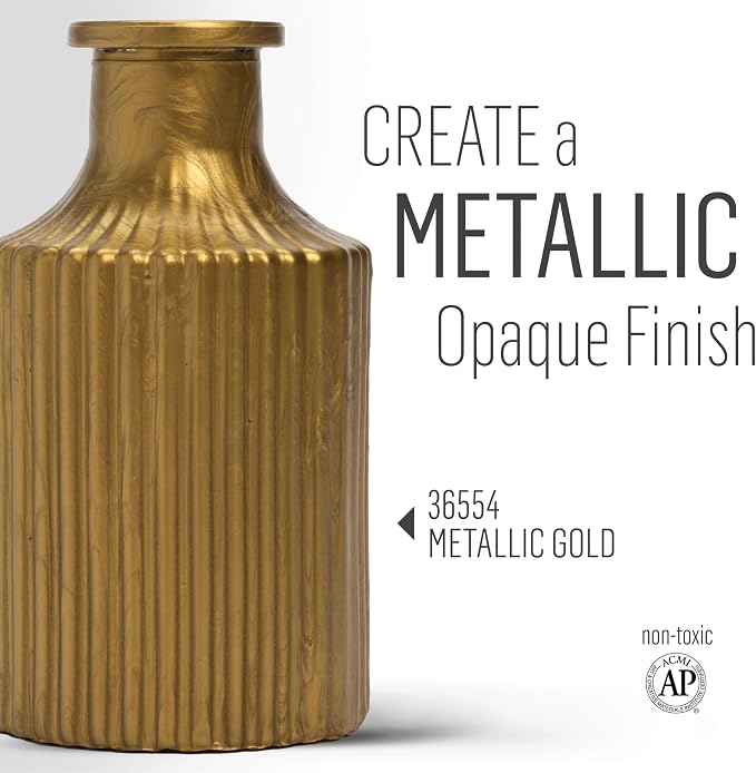 FolkArt Murano Metallic Acrylic Glass Paint, 2 fl oz - Image 3