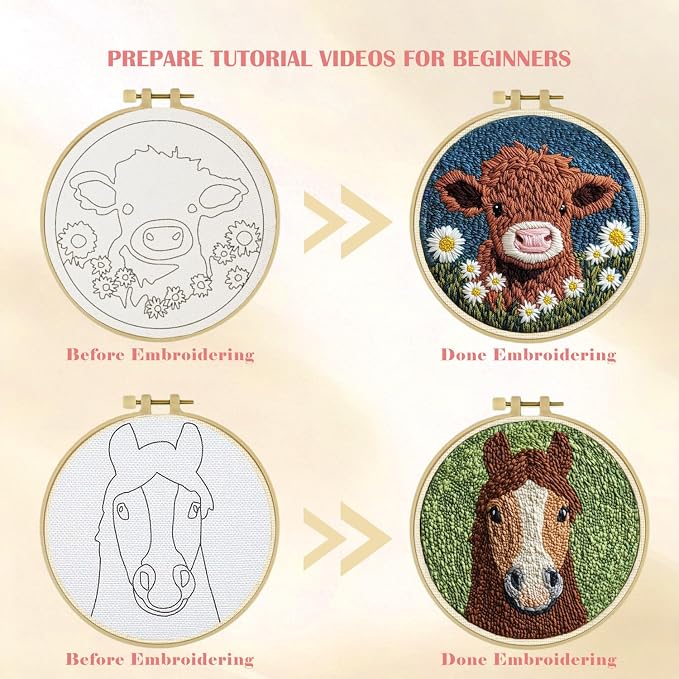 YWAOAIJD Punch Needle Embroidery Kit, Include Punch Needle Tools, Embroidery - Image 3