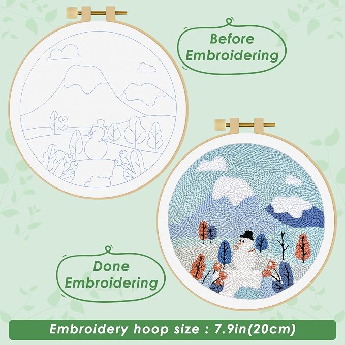 ERKOON Punch Needle Kit Adults Beginners, DIY Easy Landscapes Embroidery Set - Image 3