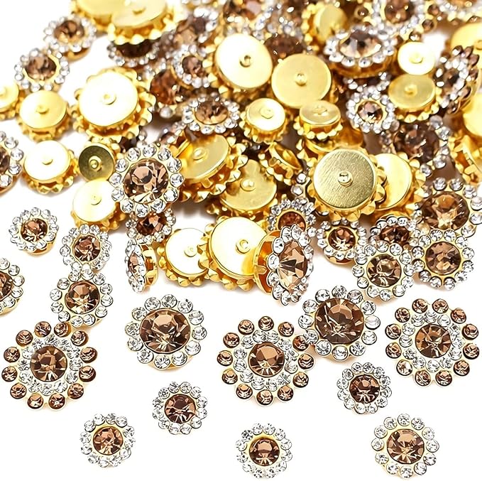 100pcs Crystals Glass Sew on Rhinestones by UYTRDVG