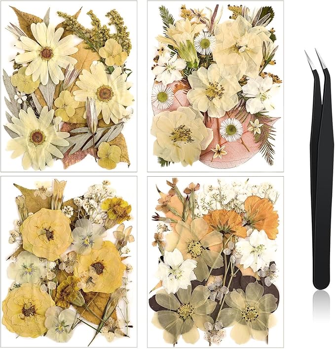Nuanchu Dried Pressed Flowers for Soap Making Boho Dried Flower Resin Crafts by Nuanchu